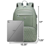 Swissdigital Design Travel Backpack for Women, 15.6 inch Laptop College Grayish Medium Simple Modern Backpacks for School with USB Charging Port for Womens Girls | SD1711 - 27