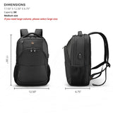 Swissdigital Design Travel Laptop Backpack, College Laptops Backpack with USB Charging Port for Men and Women Fits 16 Inch Notebook, Black | SD1670 - 01