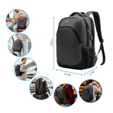 Swissdigital Design Travel Laptop Backpack for Men and Women, College Backpack with USB Charging Port for Fits 16 Inch Notebook, Grey | SD1670 - 02