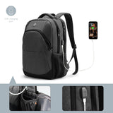 Swissdigital Design Travel Laptop Backpack for Men and Women, College Backpack with USB Charging Port for Fits 16 Inch Notebook, Grey | SD1670 - 02