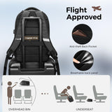 Swissdigital Design Travel Laptop Backpack for Men and Women, College Backpack with USB Charging Port for Fits 16 Inch Notebook, Grey | SD1670 - 02