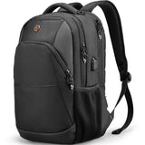 Swissdigital Design Travel Laptop Backpack, Laptops Backpack with USB Charging Port for Men Women Fits 16 Inch Notebook, Black | SD1670 - 01