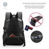Swissdigital Design Travel Laptop Backpack, Laptops Backpack with USB Charging Port for Men Women Fits 16 Inch Notebook, Black | SD1670 - 01