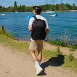 Swissdigital Design Travel Laptop Backpack, Laptops Backpack with USB Charging Port for Men Women Fits 16 Inch Notebook, Black | SD1670 - 01