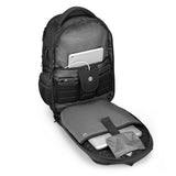 Swissdigital Design TSA Business Laptop Backpack for Men, Large Capacity Travel Backpack with Apple Find My Network and USB Charging Port Tech Backpacks Fits 17 Inch Computer Black| SD1643FB - 01