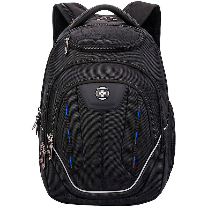 Swissdigital Design TSA - Friendly Large Backpack, Business Laptop Backpack for Men with USB Charging Port/RFID Protection Black | J16BT - 1
