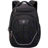 Swissdigital Design TSA - Friendly Large Backpack, Business Laptop Backpack for Men with USB Charging Port/RFID Protection Black | J16BT - 1
