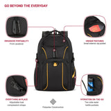SwissGear 1900 Mini ScanSmart 16 - Inch Backpack, Fits Up to 13 - Inch Laptop, RFID Protection & ScanSmart TSA - Friendly Compartment, Black/Yellow