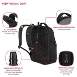 SwissGear 1900 Mini ScanSmart 16 - Inch Backpack, Fits Up to 13 - Inch Laptop, RFID Protection & ScanSmart TSA - Friendly Compartment, Black/Yellow