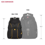 SwissGear 1900 Mini ScanSmart 16 - Inch Backpack, Fits Up to 13 - Inch Laptop, RFID Protection & ScanSmart TSA - Friendly Compartment, Black/Yellow