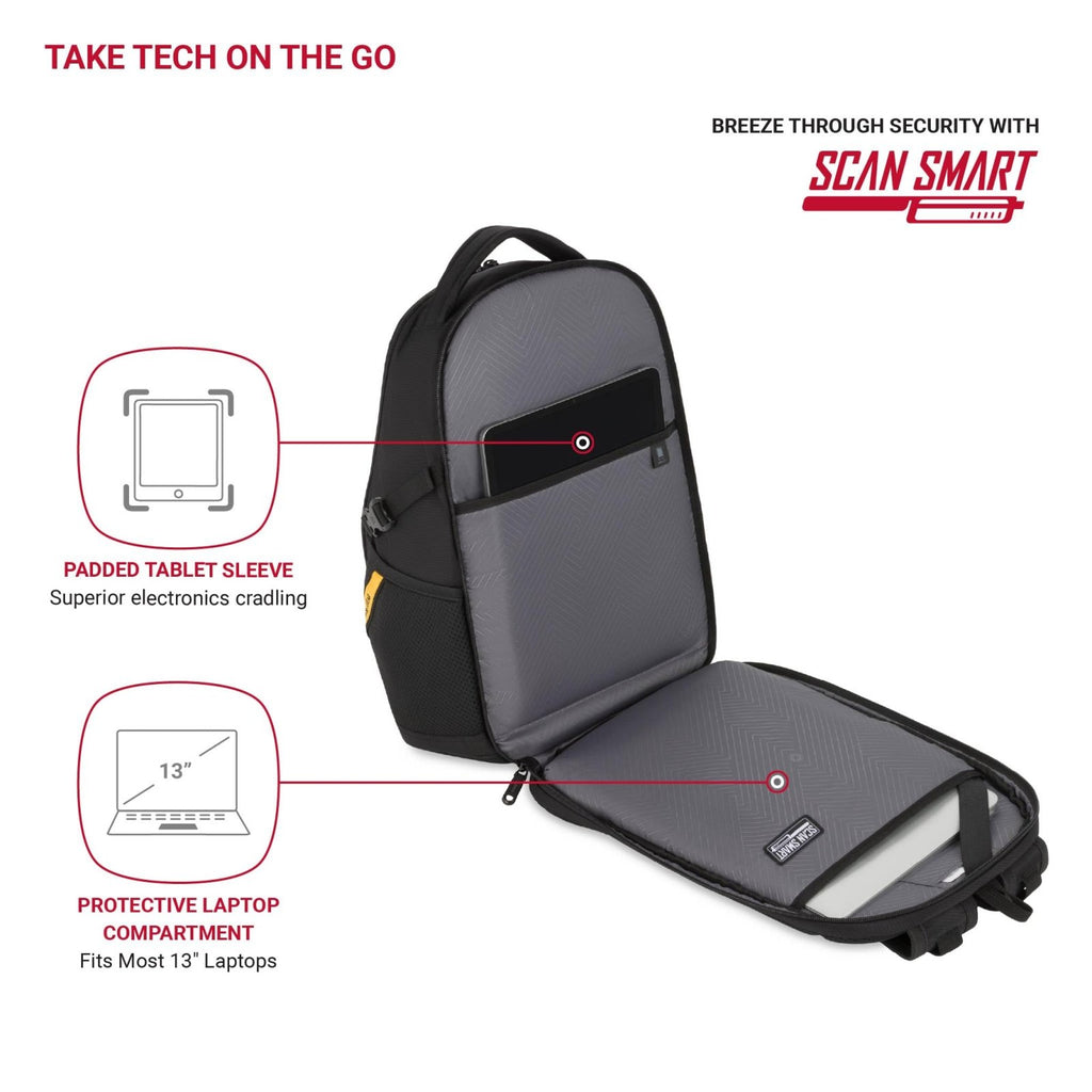 Backpack Scan SwissGear 1900 Mini ScanSmart 16-Inch Backpack, Fits Up to 13-Inch Lap ...