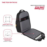 SwissGear 1900 Mini ScanSmart 16 - Inch Backpack, Fits Up to 13 - Inch Laptop, RFID Protection & ScanSmart TSA - Friendly Compartment, Black/Yellow