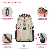 SwissGear 1900 Mini ScanSmart 16 - Inch Backpack, Fits Up to 13 - Inch Laptop, RFID Protection & ScanSmart TSA - Friendly Compartment, Oatmeal