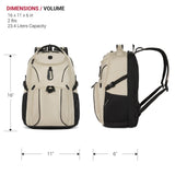 SwissGear 1900 Mini ScanSmart 16 - Inch Backpack, Fits Up to 13 - Inch Laptop, RFID Protection & ScanSmart TSA - Friendly Compartment, Oatmeal