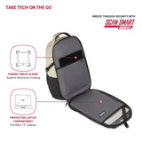 SwissGear 1900 Mini ScanSmart 16 - Inch Backpack, Fits Up to 13 - Inch Laptop, RFID Protection & ScanSmart TSA - Friendly Compartment, Oatmeal
