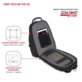 SWISSGEAR 1900 ScanSmart TSA Laptop Backpack Fits 17 Inch Laptop with RFID Protection and Tablet Pocket, Black/Gold, 19 - Inch