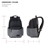 SwissGear 2789 Laptop Backpack, Fits 13 Inch Laptop, Grey/Black