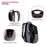 SwissGear 2789 Laptop Backpack, Fits 13 Inch Laptop, Grey/Black