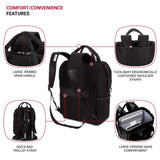 SwissGear 3577 Laptop Backpack, Fits Most 16 Inch Laptop and Tablet, Doctor Bag, Tote Bag, Men's and Women's, Black Stealth