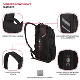 SwissGear 3598 Backpack Narrow Daypack, Black Ballistic, 18 - Inch