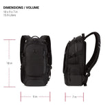 SwissGear 3598 Backpack Narrow Daypack, Black Ballistic, 18 - Inch