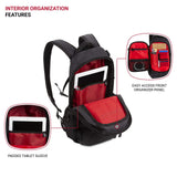 SwissGear 3598 Backpack, Narrow Daypack, Ideal for Commuting and School, Dark Grey