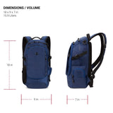 SwissGear 3598 Backpack, Narrow Daypack, Ideal for Commuting and School, Navy Ballistic