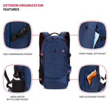 SwissGear 3598 Backpack, Narrow Daypack, Ideal for Commuting and School, Navy Ballistic