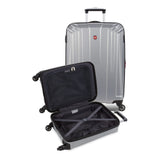 SwissGear 3750 Hardside Luggage with Spinner Wheels, Silver, 2 - Piece Set (18.5/23)