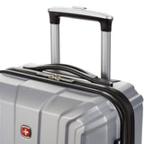 SwissGear 3750 Hardside Luggage with Spinner Wheels, Silver, Carry - On 18.5 - Inch