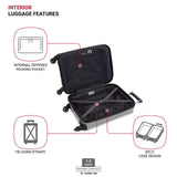 SwissGear 3750 Hardside Luggage with Spinner Wheels, Silver, Carry - On 18.5 - Inch
