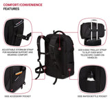 SwissGear 3766 Extra Large 48L Travel Backpack with USB Charging Port, Built - in RFID, Fits 16 Inch Laptop