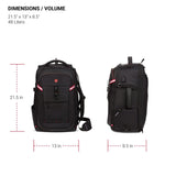 SwissGear 3766 Extra Large 48L Travel Backpack with USB Charging Port, Built - in RFID, Fits 16 Inch Laptop
