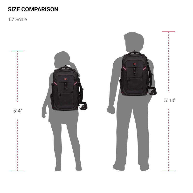 SwissGear 3766 Extra Large 48L Travel Backpack with USB Charging Port, Built - in RFID, Fits 16 Inch Laptop