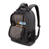 SwissGear 5505 Cecil 16” Laptop Backpack Charcoal – Daily Laptop Bag with Gear Attachment Options – Multiple Organizer Pockets & Padded Shoulder Straps