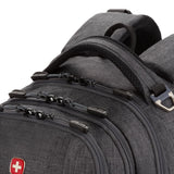 SwissGear 5505 Cecil 16” Laptop Backpack Charcoal – Daily Laptop Bag with Gear Attachment Options – Multiple Organizer Pockets & Padded Shoulder Straps