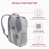 SwissGear 5505 Cecil 16” Laptop Backpack Light Grey – Daily Laptop Bag with Gear Attachment Options – Multiple Organizer Pockets & Padded Shoulder Straps