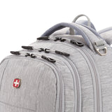 SwissGear 5505 Cecil 16” Laptop Backpack Light Grey – Daily Laptop Bag with Gear Attachment Options – Multiple Organizer Pockets & Padded Shoulder Straps