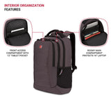 SwissGear 5668 Laptop Backpack, Dark Gray Heather, 18.25 In