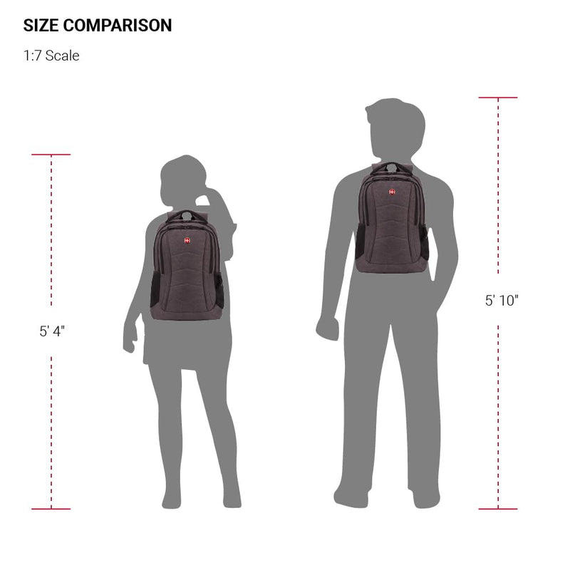 SwissGear 5668 Laptop Backpack, Dark Gray Heather, 18.25 In