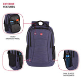 SwissGear 5668 Laptop Backpack, Navy Heather, 18.25 In