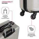SwissGear 6297 Hardside Expandable Luggage with Spinner Wheels, Silver, Checked-Medium 23-Inch