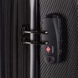 SwissGear 7272 Energie Expandable Hardside Luggage with Spinner Wheels and TSA Lock, Black, Carry - On 19 - Inch