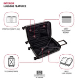 SwissGear 7272 Energie Expandable Hardside Luggage With Spinner Wheels and TSA Lock, Black, Checked-Medium 24-Inch