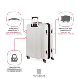 SwissGear 7272 Energie Expandable Hardside Luggage with Spinner Wheels and TSA Lock, White, 2 - Piece Set (19/27)