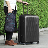 SwissGear 7272 Energie Expandable Hardside Luggage with Spinner Wheels and TSA Lock, White, Checked - Large 27 - Inch