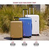 SwissGear 7272 Energie Hardside Expandable Luggage with Spinner Wheels, Silver, 3-Piece Set (19/24/27)