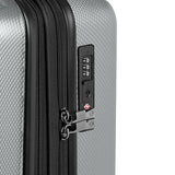 SwissGear 7272 Energie Hardside Expandable Luggage with Spinner Wheels, Silver, 3-Piece Set (19/24/27)