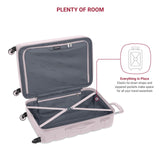 SwissGear 7366 Signature Hardside Expandable Luggage with Spinner Wheels and TSA Lock, Weekender Tote, Pink, 2 - Piece Set (Weekender/27)