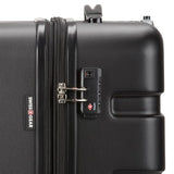 SwissGear 7366 Signature Hardside Expandable Luggage with Spinner Wheels, TSA Lock, Black, Checked - Large 27 - Inch